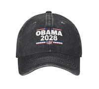 Baseball Cap Obama 2028 Obama for President 2028 Baseballcaps Adjustable Denim Dad Hat Comfortable Trucker Hats for Fishing Camping Running