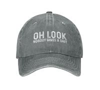 Baseball Cap Oh Look Nobody Gives A Shit Denim Dad Hat Adjustable Trucker Hats Classic Baseballcaps for Camping Cycling Travel