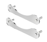 Baseball Cap Organizer - Wall Mount Acrylic Hat Displayder | 2 Piece Clear Cap Rack Hanger with Storage Hooks for Home, Bedroom, Closet, Large