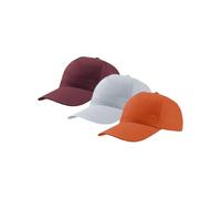 Baseball Cap | Pack of 3, Plain, Cotton Adjustable Hat for Men & Women | Classic Unisex Cap with Curved Brim | Breathable Summer Cap for Sports, Travel & Everyday Wear | Maroon, White, & Orange