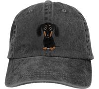 Baseball Cap Pure Color Dad Cute Black and Tan Smooth Coated Dachshund Women's Hat Sun Visor Animal Peaked Cap Gift Cool