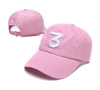 Baseball Cap Rapper Cap Men Hip Hop Baseball Cap Rapper 3 Streetwear Chance Hat Caps Black Hip Hop Snapback Hat Caps For Men Fits55To59Cmhead Pink