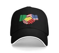 Baseball Cap Republic of Congo American Flag USA Friendship Baseballcap Fashion Trucker Hat Unisex Sunhat for Hunting Activities Camping