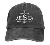Baseball Cap Saved My Life, Black, Vintage, Adjustable, for dad, Funny, Trucker, Summer, Washed Cotton Fashion Printed Cotton
