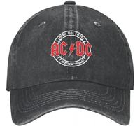 Baseball Cap Snapback Sun Hat AC DC Baseball Caps Retro Distressed Denim Washed Heavy Rock Music Sun Cap Unisex Style Outdoor Activities Caps Hat Gift for Men Women