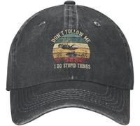 Baseball Cap Snapback Sun Hat for Warmth Classic Cotton Don't Follow Me I Do Stupid Thin Dive Women Men Breathable Scuba Diving Dad Protection Birthday Gift Men Women Multicoloured