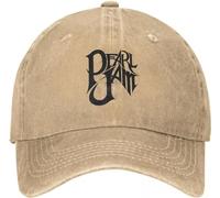Baseball Cap Snapback Sun Hats with Pearl Logo Jam Heavy Metal Rock Retro Ripped Cotton Hats Music Band Outdoor Travel Hats Unisex Style Birthday Gift for Men Women