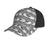 Baseball Cap, Sun Hat Sports Cap Casual Dad Hats Trucker Hats Adjustable for Unisex, Sheep Kids Grey Gender Neutral Farm Animals