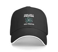 Baseball Cap Think Like A Proton Stay Positive Sports Cap Adjustable Dad Hat Breathable Sport Hat for Running Hiking Climbing
