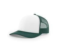 Baseball Cap Trucker Hat for Men Women, Classic Adjustable Workout Hats Running Hats Plain Athletic Dad Hat, White-green, One size