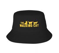 Baseball Cap Unisex Style Custom The Walking Cat Beach Bucket Hat Men Women Unisex Summer Fisherman's Hat Gift