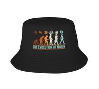 Baseball Cap Unisex Style Custom Unisex Evolution of Money Bucket Hat Travel Beach BTC Coins Summer Fishing Hat Gift