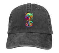 Baseball Cap Unisex Style Magic Mushroom Multicolor Hat Peaked Women's Cap Fungi Personalized Visor Protection Hats Gift