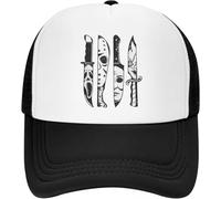 Baseball Cap Unisex Sun Hat Mesh Baseball Cap with Adult Horror Movie Characters Adjustable Trucker hat Four Horror Movies Birthday Gift Multicoloured