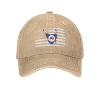 Baseball Cap Us and Flag Map of Tasmania Hiking Hat Adult Summer Trucker Hats, for Fishing, Camping, Cycling, 55-59cm