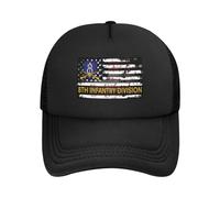 Baseball Cap Us Army 8Th Infantry Division USA American Flag Vintage with Crossed Rifles Baseballcaps Adjustable Trucker Hats Classic Baseball Hat for Fishing Camping Travel