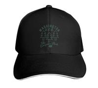 Baseball Cap Vintage-Style Washington U.S.A. The Evergreen State Dark Green Men's Big Size hat Fashionable Women Men's