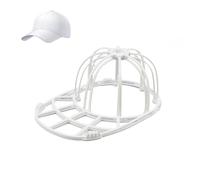 Baseball Cap Washer Cage - Hat Washing Cage for Baseball Caps, Adjustable & Durable Cap Cleaning Holder, Fits All Hat Sizes, Dishwasher Safe - Cream White