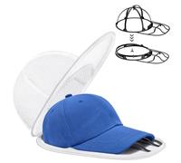 Baseball Cap Washing Cage, Collapsible Hat Washer Cage - Cap Cleaner for Washing Machine & Dishwasher - Baseball Cap Washer, Shaper Protector Holder with Rack Frame for Laundry White