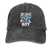 Baseball Cap Why Yes I Am The Pool Boy Sports Cap Classic Peak Hat Washed Sun Visor Hat for Hiking Running Gym