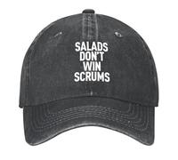 Baseball Caps Essential Funny Rugby Shirt, Salads Don't Win scrums Plain Solar Hat Sun hat Fishing hat Ladies Men's Summer Outdoor Sport Fashion Gift