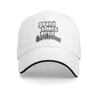 Baseball caps，Men Women GTA SA Logo Sandwich Hat Curved Baseball Cap Snapback Caps Trucker Hat Adjustable Cap Summer，Girlfriend Gifts
