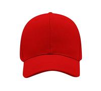 Baseball Caps Mens Distressed Vintage Baseball Cap Plain Adjustable Dad Hat Classic Plain Peaked Cap Sun Hats for Men Lightweight Breathable Work Casual Sports Red