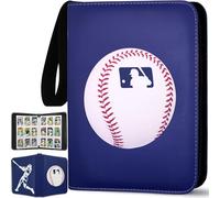 Baseball Card Binder 900 Pockets, 50 Sleeves Large Baseball Binder 3 Ring Zipper Trading Cards Holder 9 Pocket, Sport Collection Book Storage Organizer, Blue Album Folder Case Protector Collector Gift
