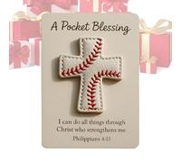 Baseball Card Cross Edition | Portable Creative Handmade Home Decor | Christmas Baseball Blessing Card,for Kids Adults Family Birthday Thanksgiving Holiday Offices School Party