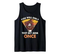Baseball Catcher Funny You Will Only Test My Arm Once Tank Top