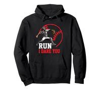 Baseball Catcher Run I Dare You Throwing Action Design Pullover Hoodie