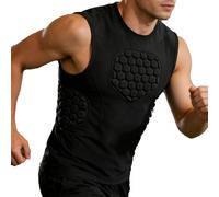 Baseball Chest Protectors - Padded Compression Shirt | Men’s Padded Rotective Vest - Multi Sport Use For Football Basketball Baseball Softball Training And Contact Activity Protection
