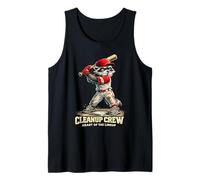 Baseball Cleanup Crew Heart of The Lineup Team Athlete Tank Top