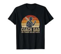 Baseball Coach Dad Like A Normal Dad Only Cooler Retro Value Graphic T-Shirt, Men, Black, XL