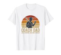 Baseball Coach Dad Like A Normal Dad Only Cooler Retro Value Graphic T-Shirt, Men, White, S