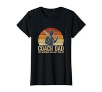 Baseball Coach Dad Like A Normal Dad Only Cooler Retro Value Graphic T-Shirt, Women, Black, M