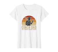 Baseball Coach Dad Like A Normal Dad Only Cooler Retro Value Graphic T-Shirt, Women, White, M