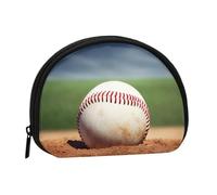 Baseball Coin Purse Personalized Coin Bag for Women Men Change Purse Small Wallets with Zipper Mini Shell Coin Pouch Outdoor Shopping Change Storage Bag Handbags Gifts