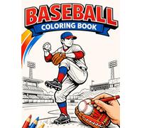 Baseball Coloring Book for Adults: 40 single-sided pages with classic scenes and relaxing line illustrations.