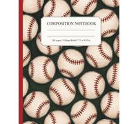 Baseball Composition Notebook College Ruled: Hand Drawn Sports Journal for Players, Students, Teens, Athletes and Coaches