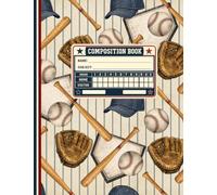 Baseball Composition Notebook for Boys: Little League Baseball Design | 120 Wide Ruled Pages for School, Writing, Journaling, and Notes