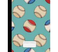 Baseball Composition Notebook: Wide Ruled Notebook Paper for school, Boys, Girls, and Teens 7.5" x 9.25" - 115 Pages