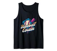 Baseball Cousin Kids Birthday Baseball Drip Ice Cream Family Tank Top