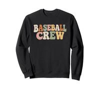 Baseball Crew Retro Groovy Lettering Sweatshirt
