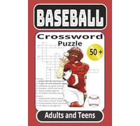 Baseball Crossword Puzzle Book: Crossword Puzzles with Easy to Read Print about BASEBALL, PLAYERS, LEAGUES, SPORTS FANS, |6x9 inches, 120 pages| ... for Vacations, Holidays and Time Relaxing