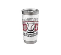 Baseball Dad Like A Normal Dad But Louder & Prouder Stainless Steel Insulated Tumbler