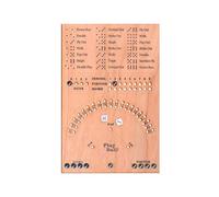 Baseball Dice Board Game, 14.96x9.84in Baseball Dice Game Wood Board Fun Wooden Pinball Board Game with 2 Dice 12 Marbles Interactive Desktop Sport Board Games for Adults Kids Family Friend Party