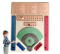 Baseball Dice Board Game - Solid Wood Construction, Strategy Based Play, Handcrafted Board Layout, Engaging Table Activity With Cooperative Group Interaction | Perfect for Friends Get Together Holiday
