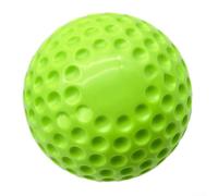 Baseball dimpled softball intended for For Pitching machine operation and player swing refinement drills (12 inch Fluorescent green)