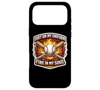 Baseball Dirt On My Uniform Fire In My Soul Player Lover Fan Case for iPhone 17 Pro Max